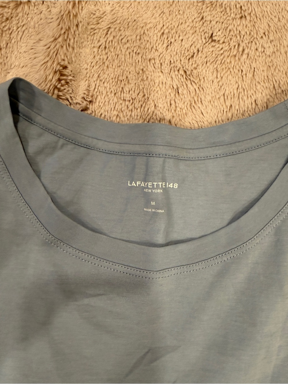 Lafayette148 New York Soft Slate Blue Tee